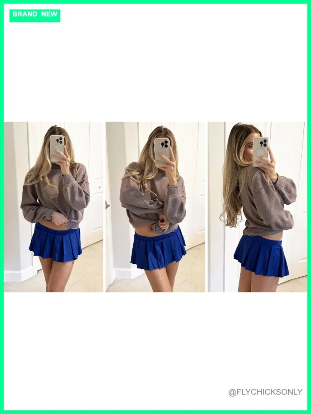 Pleated Mini Skirt with Elastic Waistband, Stretchy Plaid Skirt for Role Play